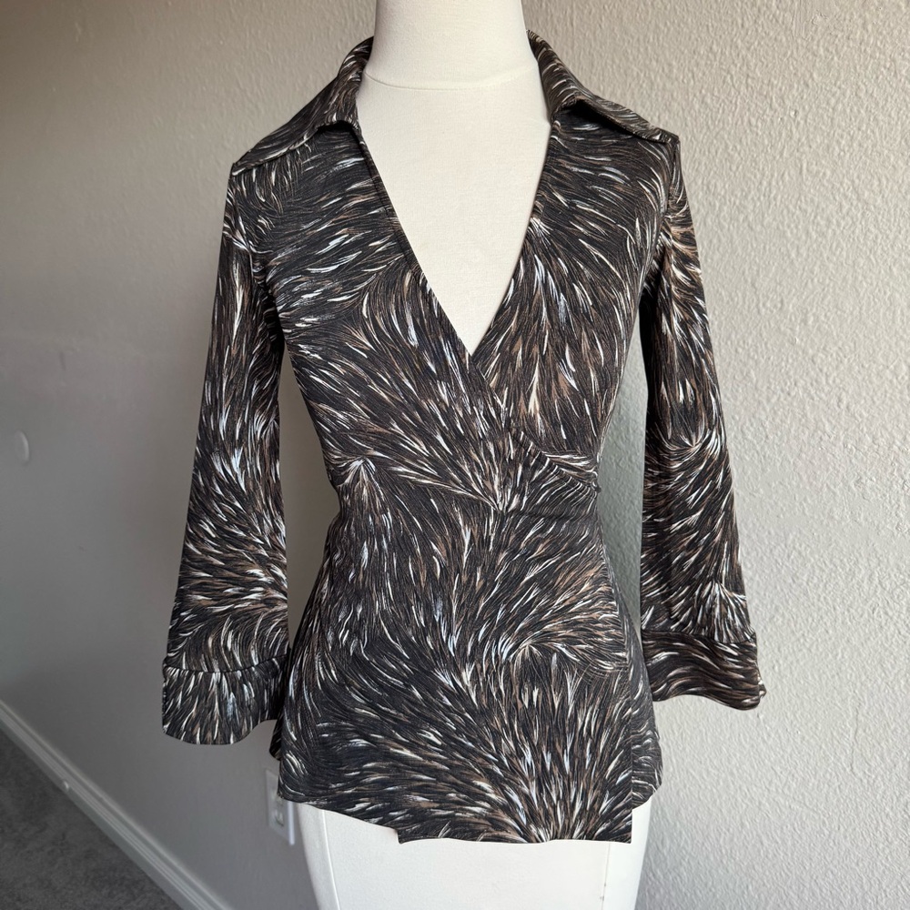 Diane Von Furstenberg silk wrap top